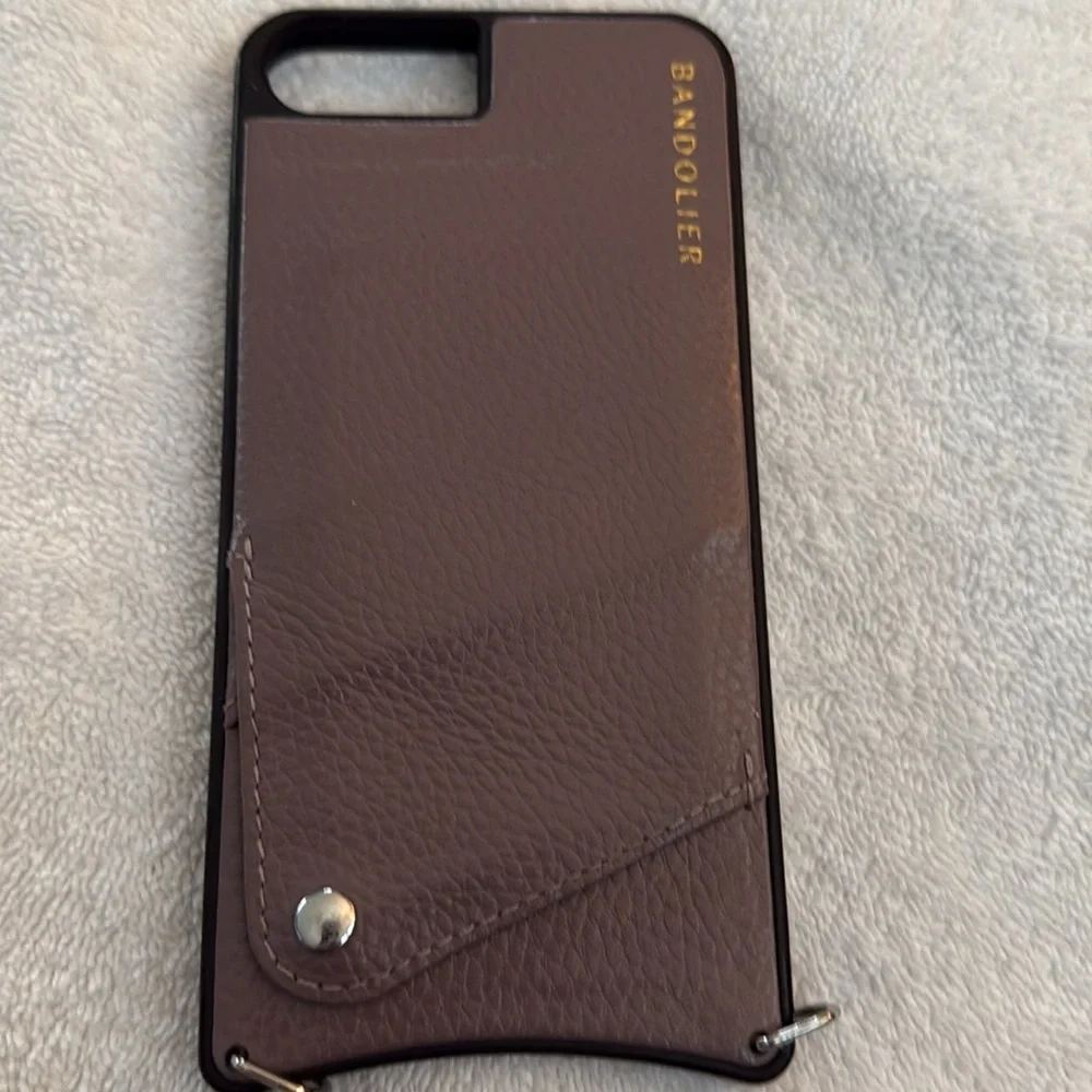 Bandolier iPhone 8/7/6plus case color Iris with silver hardware